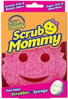 Scrub Daddy, Scrub Mommy - Dual Sided Sponge & Scrubber, Soft in Warm Water, Firm in Cold, FlexTexture, Deep Cleaning, Dishwasher Safe, Multipurpose, Scratch Free, Odor Resistant, Ergonomic (1 Count)