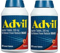 Advil Pain Reliever / Fever Reducer Coated Tablet, 200mg Ibuprofen OPvPya, Temporary Pain Relief, Pack of 2 (300 each)