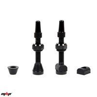 MBP Alloy Tubeless 40mm Bicycle Presta Valve Stems Fits Most Rims with 2 Types of Grommets Included for Each stem.