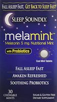 Sleep Soundly Melamint Melatonin Melt 5mg with Probiotics, Fast Acting Sleep Formula, 30 servings