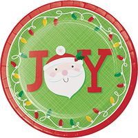 Creative Converting 332074case Santa and Friends Paper Plates, One Size, Multicolor
