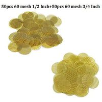 VideoPUP 50pcs 60 mesh 1/2 Inch + 50pcs 60 mesh 3/4 Inch Brass Pipe Screens Premium Tobacco Smoking Pipe Screen Filters, Brass Screens Pipe Screen Filters, Brass Tobacco Pipe Screens For Smoking Pipes