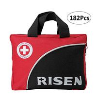 First Aid Kit, Risen Waterproof Multi Purpose Survival First Aid Kit Contains 182PCS First Aid Supplies, Compact Emergency First Aid Kit for Businesses Workplace School Home Car Travel Hiking Camping