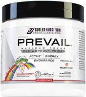 Prevail Pre Workout Powder with Nootropics: Best Pre Workout for Men and Women, Cutting Edge Energy and Focus Supplement with L Citrulline, Alpha GPC, L Tyrosine | Sour Rainbow Candy, 40 Scoops