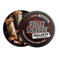 Fully Loaded Chew Tobacco and Nicotine Free Classic Bullseye Pouches Signature Flavor, Chewing Alternative