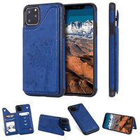 iPhone6 Plus & iPhone6S Plus Cat Tree Pure Blue Flip Case Leather Cover Cell Phone case Luxury Business Kickstand Card Holders