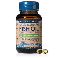 Wiley’s Finest Easy Swallow Minis, 630mg EPA + DHA Omega-3s,NSF-Certified, Wild-Caught Alaskan Fish Oil, 60 Softgels