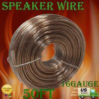 WennoW "50 Ft 16 Gauge Speaker Wire (Connects Speakers to Amplifier/Receiver)