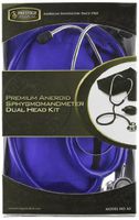Prestige Medical Premium Aneroid Sphygmomanometer Dualhead Kit, Royal