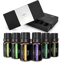 Anjou Essential Oils Set Pure Aromatherapy Oils Basic Sampler Kit, 6 / 10 ml (Lavender, Tea Tree, Eucalyptus, Lemongrass, Orange, Peppermint), Therapeutic grade