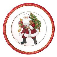 Caspari Lynn Haney Santa Paper Dinner Plates - 16 Count