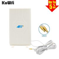 KuWFi 4G LTE Antenna CRC9 Connector,4G MIMO Antenna 88dbi Extrem High Gain 4G LTE External Panel Antenna 700-2600MHz Antenna Extend Your Signal Range Indoors or in Fringe Network Areas