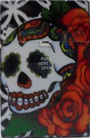 Eclipse CANDY SKULL Cigarette case. Holds 100s size. Holds 1 pack of Cigarettes. Flip to open.