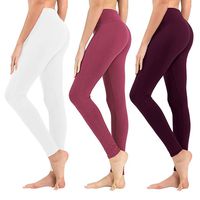 High Waisted Leggings for Women - Soft Athletic Tummy Control Pants for Running Cycling Yoga Workout - Reg & Plus Size