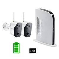 Alrolink Wireless Home Security Camera 4 CH NVR System,2Pcs 1080p Rechargeable Battery Powered Camera, 2 Way Audio,Night Vision, Indoor Outdoor,PIR Motion Sensor,IP55 Weatherproof