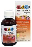 Pediakid Iron + Vitamin B Complex All New Formula Natural Vitamins & Mineral Supplement to Help Children with Fatigue, Tiredness and Frail Conditions