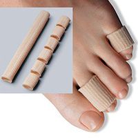 Toe Tubes Fabric Lined with Silicone Gel Elastic Finger Bandage Protectors for Corns, Blisters, Calluses and Other Ailments Causing Sore(15 * 2CM,15 * 2CM)