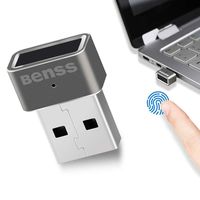 USB Fingerprint Reader for Windows 10 Hello Fingerprint Scanner Fingerprint Sensor Multi Finger & 360 Degree Touch Speedy Matching Biometric PC Laptop with WQHL Fido Certification