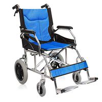 FLYSXP Aluminum Alloy Portable Folding Manual Wheelchair Elderly Scooter Disabled Trolley Wheelchair