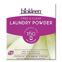 Biokleen Free & Clear Laundry Detergent - 150 Loads - Powder, Concentrated, Eco-Friendly, Non-Toxic, Plant-Based, No Artificial Fragrance or Preservatives, Free & Clear, Unscented
