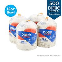 Dixie Ultra Heavy-Weight 12 oz. Paper Bowl by GP PRO (Georgia-Pacific), Pathways, SXB12WS, (125 Bowls Per Pack, 4 Packs Per Case)