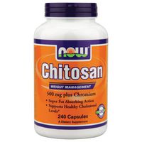Now Foods Chitosan 500 mg with Chromium - 240 Caps 4 Pack