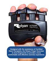 Rolyan Ultigrip Finger Exercisers, Black, 9-Pounds, Finger & Grip Strengthener for Physical Therapy, Ergonomic Hand Workout Aid, Portable Hand Exerciser for Home, Clinic, Rehabilitation