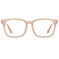 TIJN Blue Light Blocking Glasses Square Nerd Eyeglasses Frame Anti Blue Ray Computer Game Glasses (Burlywood)