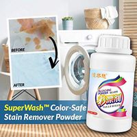 FunDiscount Shop Bleaching Power, Color-Proof Laundry Whitener Bubbling Oxygen Versatile Stain Remover Powder Bleach Cleaner Whitening Detergent for Fabric, Clothes, Tablecloth, Bags and More (260g)