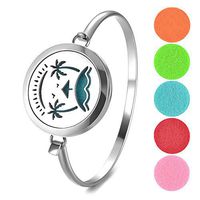 Garden Charms Beahc 30mm Stainless Steel Essential Oil Diffuser Locket Jewelry with Free 5pcs Pads GCVA061 (D)