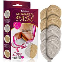 Ball of Foot Cushions High Heels 4 Pairs (8 Pieces) - High Heel Inserts for Women - Gel Insole Metatarsal Pads - Shoe Inserts - High Heel Cuhion Inserts - Shoe Pads for Heels (Grey and Biege)