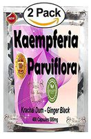 (2 Pack) 800 Capsules Kaempferia Parviflora Grachai Dum Black Ginger Galingale 500mg Powder Natural Grown in Thailand