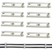 2 Channels Adhesive Ethernet Cable Clips, Self Adhesive Wire Clips Management (100 Pieces)