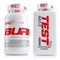 SHREDZ Six Pack Supplement Stack Combo for Men Build Lean Muscle, Burn Fat, Get Massive Results Fast (30 Day Supply)