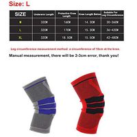 HWZ Basketball Support Silicone Crash pad Sports Knee Pads Breathable Nylon Spring Support Sports Safety Gear (Gray-Blue, L)