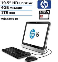 HP 19 All-In-One AIO 19.5 Inch Desktop Computer (HD+ LED, AMD Dual-Core 1.35GHz CPU, 4GB DDR3 Memory, 1TB HDD, DVD RW, USB3.0, Wifi, RJ-45, Windows 10 Home) (Renewed)
