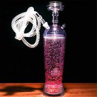 XZYP Arabian Modern Hookah with LED Lights, Acrylic Hookah Finished Set Hookah Shisha Smoke Series,Pink