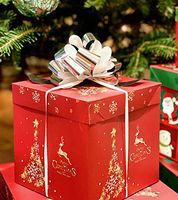 20 PCS Pull Bow,Large Metallic Silver Wrap Pull Bows 4.7" Wide, Silver Ribbon Big Pull Flower Bows for X-mas , (Metallic Silver)