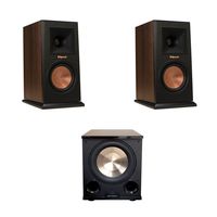 Klipsch 2 RP-160M Walnut Monitor Speakers, 1 BIC/Acoustech Platinum Series PL-200 II Subwoofer