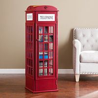 Harper Blvd Phone Booth Storage Cabinet, Red