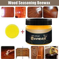 Wood Seasoning Beewax,Furniture Care Complete Solution Beeswax, for All Wood Types & Colors - Oak, Teak, Dark and Light Wood, Protect and Enhance The Shine(1 Cleaning wax(20g) + 1 Cleaning sponge)