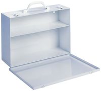 Durham 533-43 White Cold Rolled Steel 7FX Industrial Empty First Aid Cabinet with Fold Down Door, 15" Width x 10-1/4" Height x 4-1/2" Depth, 2 Shelves