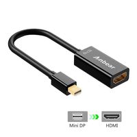 Mini Display Port to HDMI 4K@30HZ,Anbear Gold Plated Mini Displayport(Thunderbolt Port) to HDMI Converter Adapter 4Kx2K for Mac Book，Mac Book air, iMac, and More with MDP