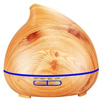 Aromatherapy Diffuser,SDlife Ultra Quiet Ultrasonic Cool Mist Humidifier 300ml Essential Oil Diffuser Wood Grain Auto Shut-off Air Aroma Diffuser 7 Color Night Light for Bedroom, Office