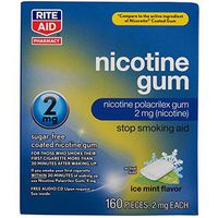 Rite Aid Nicotine Gum, Ice Mint Flavor, 2mg - 160 ct