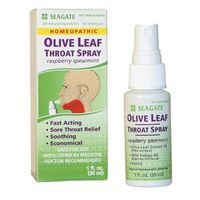 Seagate Products, Olive Leaf Nasal and Raspberry Spearmint Throat Spray Combo Pack (2Pack), Seagate Products