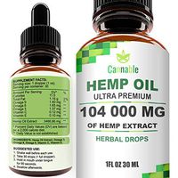 Hemp Oil Extract 104 000 mg, All-Natural Drops for Pain, Stress, Anxiety Relief, Deep Restful Sleep