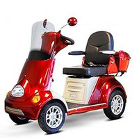 E-Wheels - EW-52 Heavy Duty Bariatric Scooter - 4-Wheel - 18"W x 19"D - Red