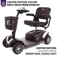 BUZZAROUND EX 4-Wheel Heavy Duty Long Range Travel Scooter White, 18-Inch Seat