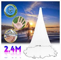 MD Group ZANLURE 2.4M Fishing Net Nylon Monofilament Mesh Gill Easy Throw Casting Fishing Tool Fishing Net COD